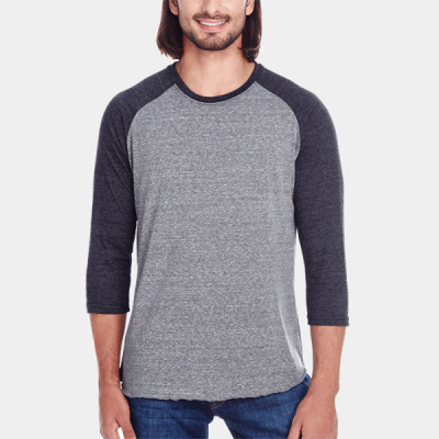 Unisex Triblend Three-Quarter Sleeve Raglan T-Shirt Thumbnail